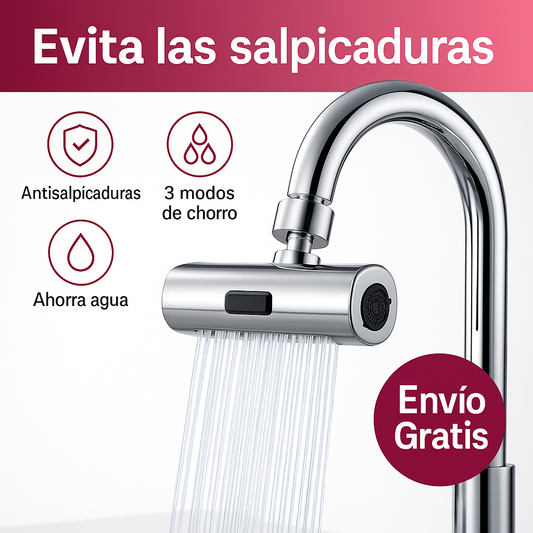 Adiós a las salpicaduras: Grifo flexible de lujo 3 en 1